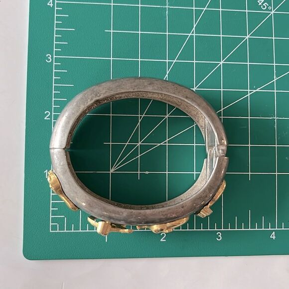 Vintage Mixed Metal Safari Animals Clamper Bracelet - Picture 11 of 11